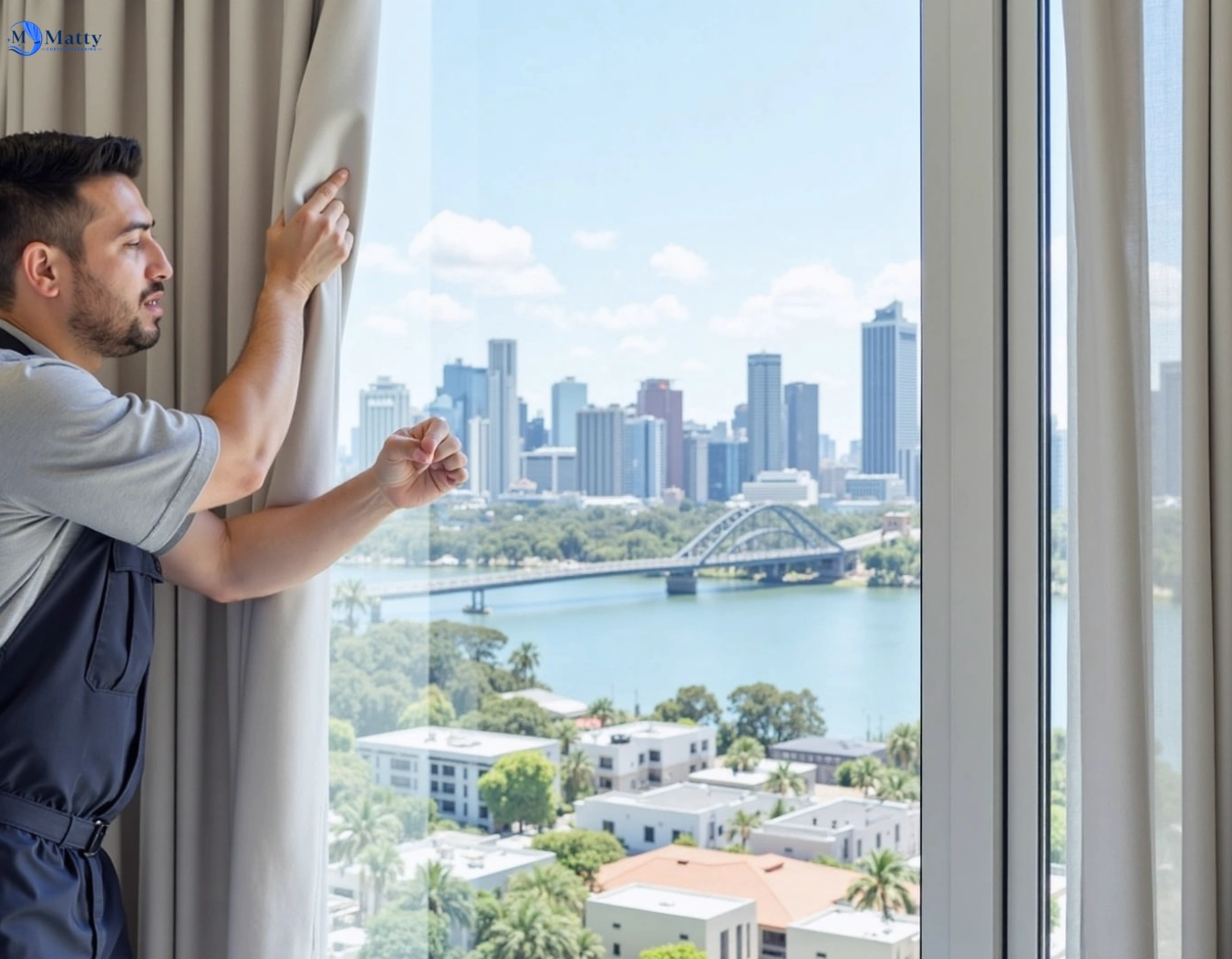 Professional curtain steam cleaning service goodna QLD by Matty Curtain Cleaning