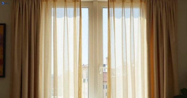 Dusty and dull curtains in goodna before steam cleaning